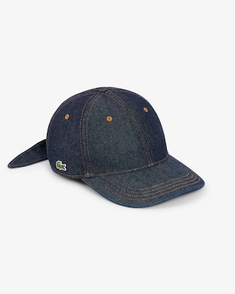 Cappellino con nodo in denim di cotone