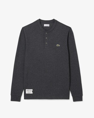 T-shirt a maniche lunghe in maglia a nido d'ape