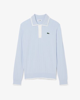 Maglione da golf elasticizzato con collo a polo