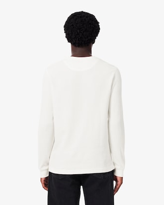 T-shirt in maglia a nido d'ape Henley