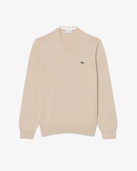 Pullover girocollo monocromatico in cotone