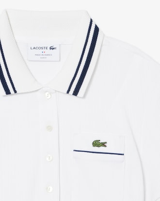 Polo slim fit a coste realizzata in Francia