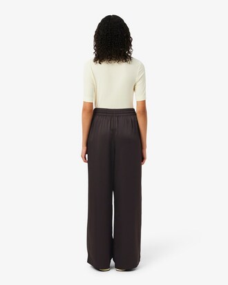 Pantaloni oversize in raso elasticizzato