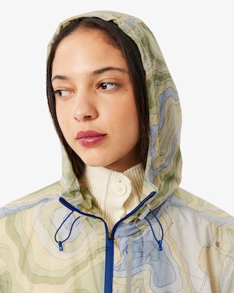 Parka lungo ripiegabile oversize impermeabile