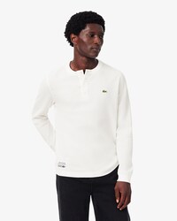 T-shirt in maglia a nido d'ape Henley