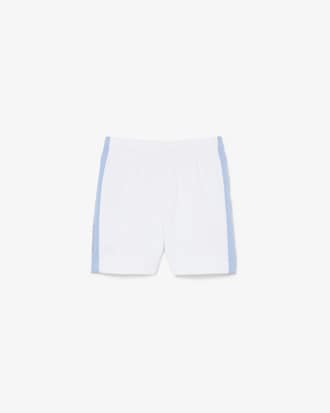 Shorts sportivi in taffet&agrave; a rombi color block