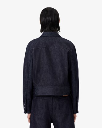 Giacca in denim indaco Runway