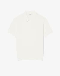 Maglione fluido in maglia a coste con collo a polo