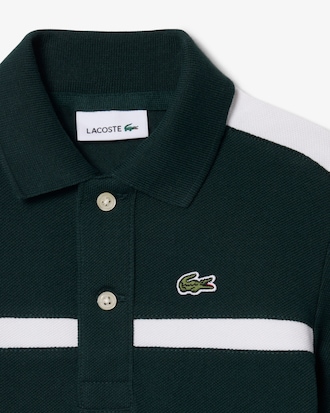 Polo in petit piqu&eacute; colorblock
