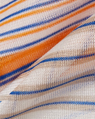 T-shirt in jersey di raso a righe Runway