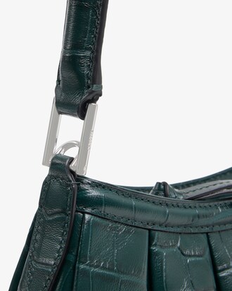 Borsa piccola in pelle effetto coccodrillo H Lenglen Runway