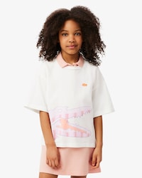 T-shirt in cotone con coccodrillo stampato