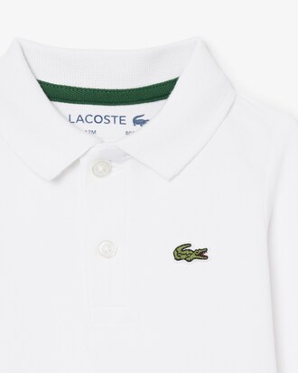 Body a maniche lunghe in piqu&eacute; per neonato