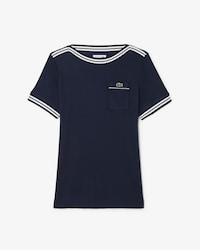 T-shirt con scollo a barchetta di produzione francese