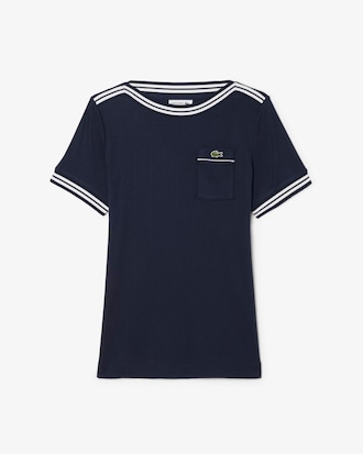 T-shirt con scollo a barchetta di produzione francese