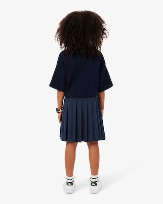 Gonna Oxford in cotone plissettata
