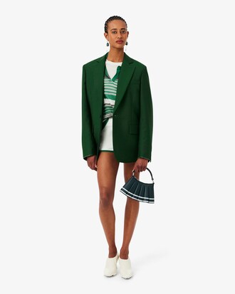 Borsa in pelle a righe Mini Lenglen Runway