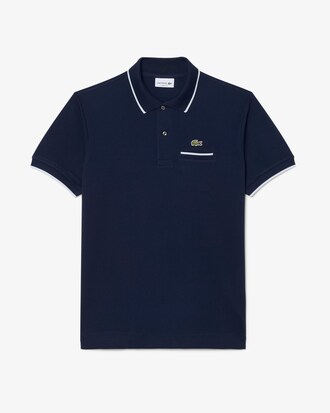 Polo classic fit L.12.12 con tasca e bordi a contrasto