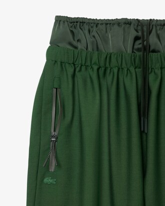 Pantaloni in lana in tessuto misto Runway