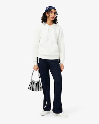 Pantaloni felpati taglio svasato con pieghe