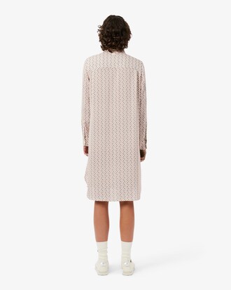 Fluid Crepe Shirt Collar Dress