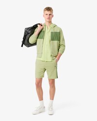 Shorts in tessuto felpato regular fit color block