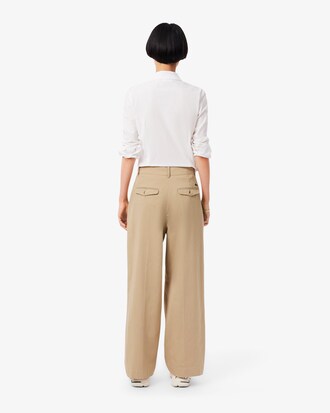 Pantaloni chino in gabardine elasticizzato wide fit