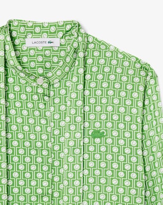 Camicia regular fit con collo annodato staccabile