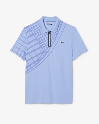 Polo da tennis slim fit con stampa ultra-dry