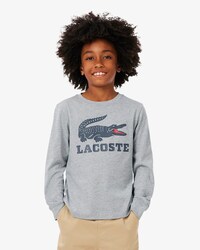 Felpa in tessuto felpato stampa coccodrillo   