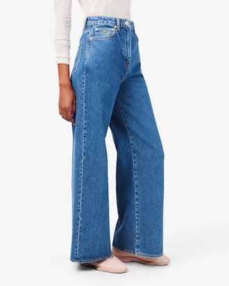 Jeans wide fit a vita alta