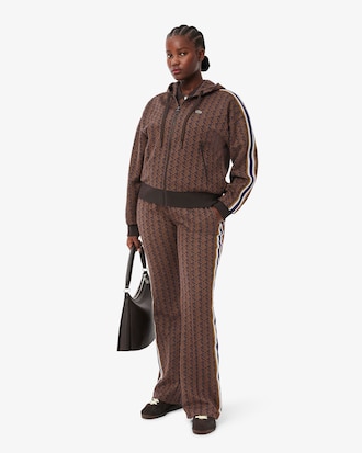 Felpa con cappuccio in jacquard con monogramma