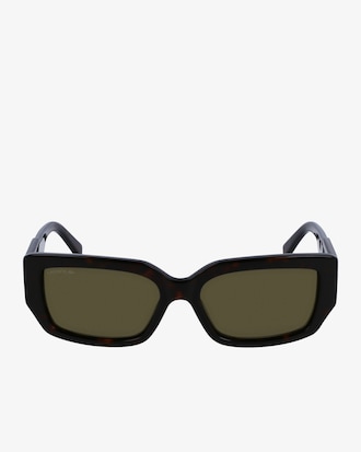 Occhiali da sole rettangolari in acetato con monogramma