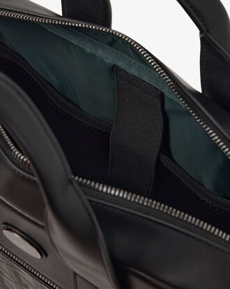 Borsa per laptop in pelle con monogramma