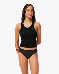 Slip in pizzo con logo in vita