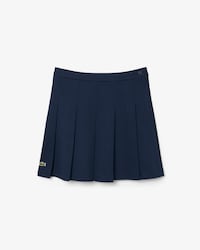 Gonna a pieghe in twill di cotone
