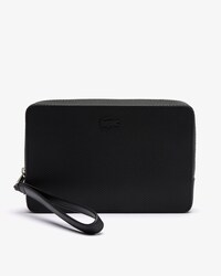 Pochette con zip in pelle effetto piqu&eacute; Chantaco