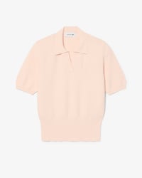 Polo regular fit con scollo aperto e stemma
