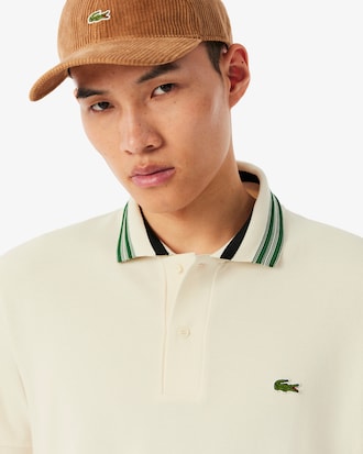 Polo con collo a righe Made in France classic fit