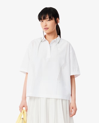 Polo oversize in tessuto tecnico