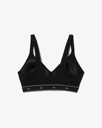 Bralette a triangolo in cotone stretch con imbottitura