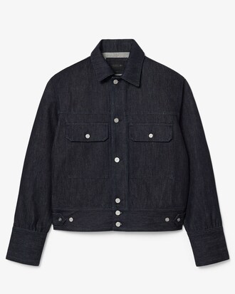 Giacca in denim indaco Runway