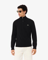 Pullover in cotone a collo alto con zip