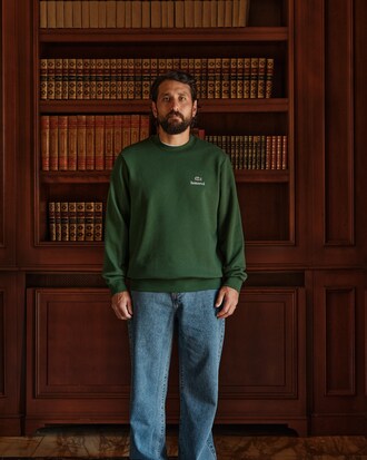 Felpa Lacoste x Lamarel in fleece con girocollo