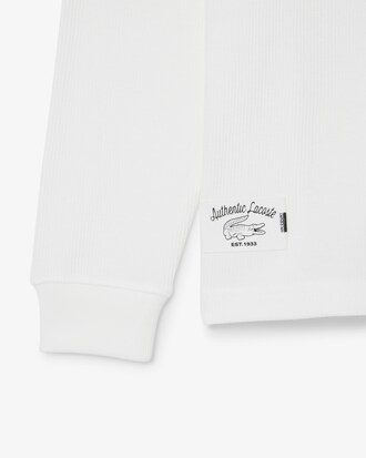 T-shirt a maniche lunghe in maglia a nido d'ape