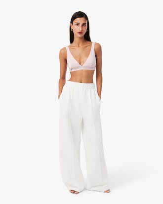 Bralette a triangolo in cotone a costine