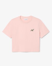 T-shirt in cotone relaxed fit con stemma