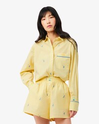 Camicia oversize con motivi jacquard