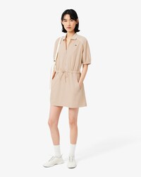 Abito polo relaxed fit in taffet&agrave; con zip