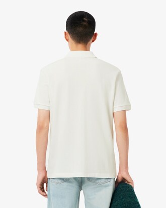 Polo in piqu&eacute; con coccodrillo con paesaggio classic fit